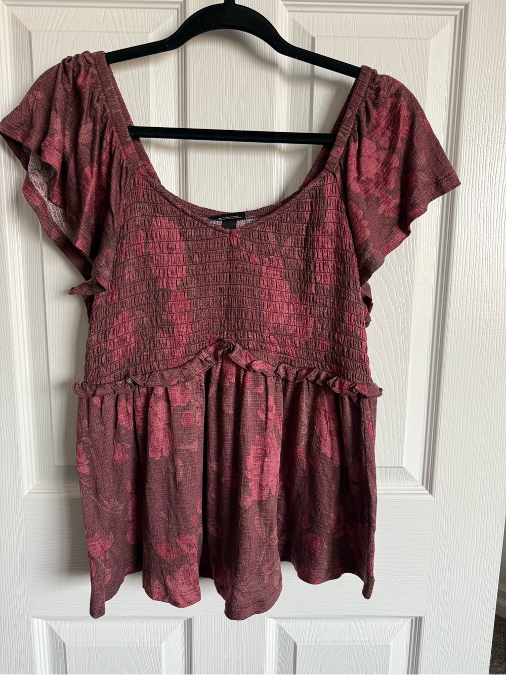 TORRID FLORAL PEPLUM BLOUSE